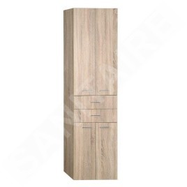 Aqualine Keramia Fresh - Armoire haute ZOJA  avec tiroirs, 500x1840x290 mm, chêne platine 51296