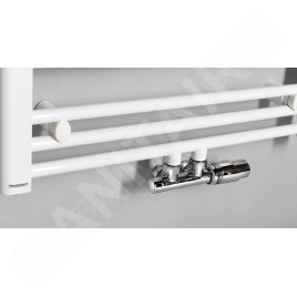 Bruckner Wicher - Kit de raccordement thermostatique, raccordement central 50 mm, chrome 600.311.1