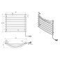 Aqualine Chauffage - Sèche serviettes électrique, 570x465 mm, blanc SU110A Aqualine Chauffage - Sèche serviettes électrique, 570x465 mm, blanc SU110A