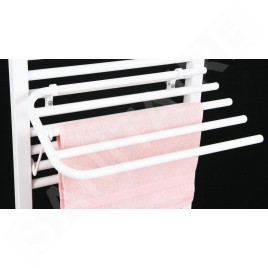Aqualine Accessoires - Séchoir de serviettes, montage sur corps de chauffe 600 mm, blanc 25-03-SV460