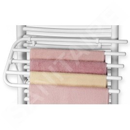 Aqualine Accessoires - Séchoir de serviettes, montage sur corps de chauffe 600 mm, blanc 25-03-SV460
