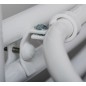 Aqualine Accessoires - Séchoir de serviettes, montage sur corps de chauffe 600 mm, blanc 25-03-SV460
