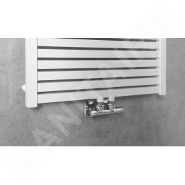Aqualine Chauffage - Sèche-serviettes Tondi 600x1330 cm, raccordement centrale, blanc DT480T