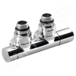 Sapho Twin - Kit de raccordement vannes pour raccordement central, pas 50 mm, chromé CP401S