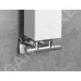Sapho Twin - Kit de raccordement vannes pour raccordement central, pas 50 mm, chromé CP401S