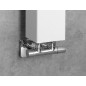 Sapho Twin - Kit de raccordement vannes pour raccordement central, pas 50 mm, chromé CP401S