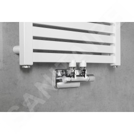 Sapho Twin - Kit de raccordement vannes pour raccordement central, pas 50 mm, chromé CP401S