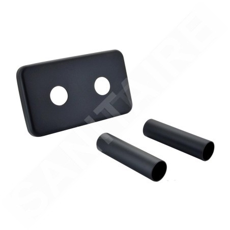 Sapho Twin - Rosace de recouvrement pour kit de raccordement, noir mat CP7135B