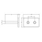 Sapho Twin - Rosace de recouvrement pour kit de raccordement, noir mat CP7135B