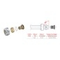Sapho Accessoires - Raccord à compression pour Alupex 16 mm, chrome CP6020 Sapho Accessoires - Raccord à compression pour Alupex 16 mm, chrome CP6020