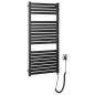 Aqualine Chauffage - Sèche-serviettes Tondi-E 450x970 mm, 300 W, noir mat DE456T Aqualine Chauffage - Sèche-serviettes Tondi-E 450x970 mm, 300 W, noir mat DE456T