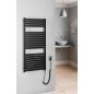 Aqualine Chauffage - Sèche-serviettes Tondi-E 450x970 mm, 300 W, noir mat DE456T Aqualine Chauffage - Sèche-serviettes Tondi-E 450x970 mm, 300 W, noir mat DE456T