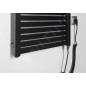 Aqualine Chauffage - Sèche-serviettes Tondi-E 450x970 mm, 300 W, noir mat DE456T Aqualine Chauffage - Sèche-serviettes Tondi-E 450x970 mm, 300 W, noir mat DE456T
