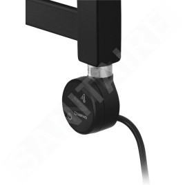 Sapho Moa - Tige chauffante avec thermostat et commande Bluetooth, 400 W, noir mat MOA-B-400