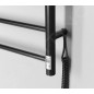 Sapho Chauffage - Séchoir électrique de serviettes Redondo avec minuterie,  500x900 mm, 75 W, noir mat ER220BT