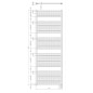 Aqualine Chauffage - Sèche-serviettes Direct-E, 600x1680 mm, 800W, blanc ILE66T Aqualine Chauffage - Sèche-serviettes Direct-E, 600x1680 mm, 800W, blanc ILE66T