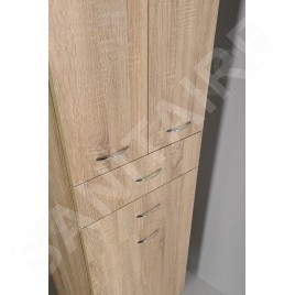 Aqualine Keramia Fresh - Armoire haute ZOJA  avec panier, 500x1840x290 mm, chêne platine 51295