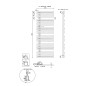 Sapho Volga - Corps de chauffe 500x1500 mm, 399 W, inox brossé NR515