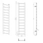 Sapho Dina - Corps de chauffe 300x1380 mm, 278 W, argent métallique IR363