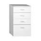 Aqualine Zoja - Armoire à tiroirs inférieure 500x780x290 mm, blanc 50308
