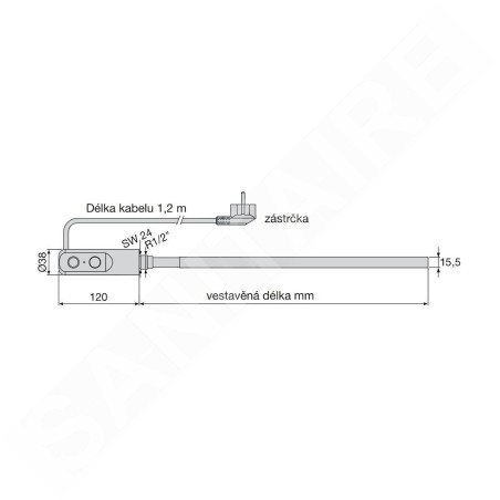 Zehnder Accessoires - Barre chauffante électrique DBM, 900 W, blanc 857501