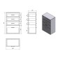 Aqualine Zoja - Armoire à tiroirs inférieure 500x780x290 mm, blanc 50308