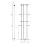 Sapho Colonna - Corps de chauffe 450x1800 mm, 910 W, ardoise avec texture IR147