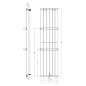 Sapho Colonna - Corps de chauffe 450x1800 mm, 910 W, blanc IR141