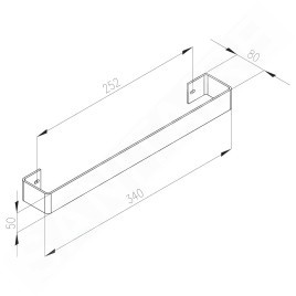 Sapho Colonna - Porte-serviettes, longueur 340 mm, inox brossé IRPA12