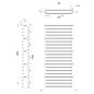 Sapho Singl - Corps de chauffe Manisa, 600x1328 mm, 341 W, chrome IZ111