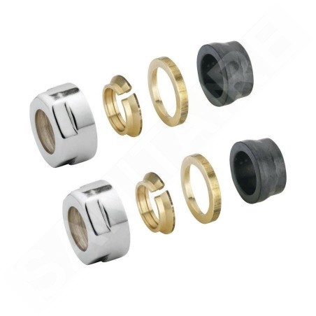 Sapho Accessoires - Raccord à compression pour cuivre 15 mm, chrome CP6015