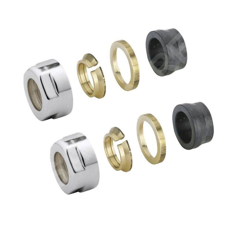 Aqualine Accessoires - Raccord Clamp Eco pour cuivre 15 mm, nickel CP9990