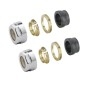 Aqualine Accessoires - Raccord Clamp Eco pour cuivre 15 mm, nickel CP9990