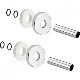 Sapho Accessoires - Jeu de rosaces de couverture, acier inoxydable brossé CP6535