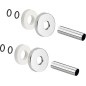 Sapho Accessoires - Jeu de rosaces de couverture, acier inoxydable brossé CP6535