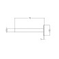Sapho Accessoires - Jeu de rosaces de couverture, acier inoxydable brossé CP6535