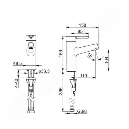 Hansa Designo - Mitigeur de lavabo, chrome 51722283