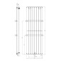 Sapho Colonna - Corps de chauffe 602x1800 mm, 1205 W, blanc IR160