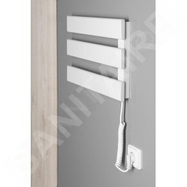 Aqualine Chauffage - Porte-serviettes électrique Elvis, 480x330x45mm, 50W, blanc EB480