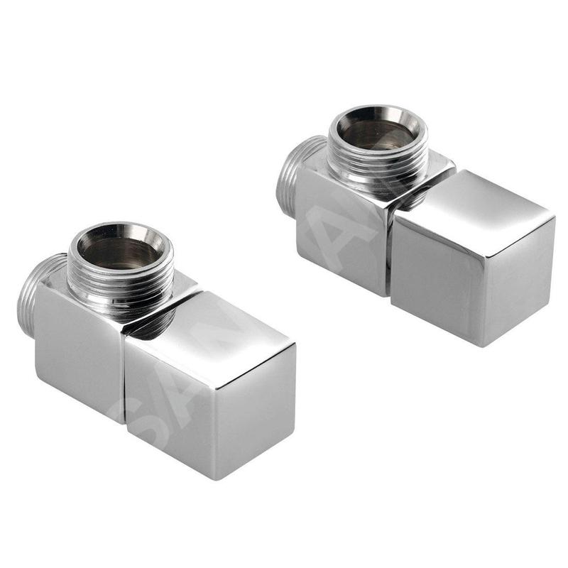 Sapho Cube - Kit de raccordement de robinets, d'angle, manuel, chrome CP4010S