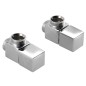 Sapho Cube - Kit de raccordement de robinets, d'angle, manuel, chrome CP4010S