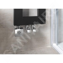 Sapho Cube - Kit de raccordement de robinets, d'angle, manuel, chrome CP4010S