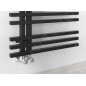 Sapho Sophina - Sèche-serviettes, 600x1647 mm, 833 W, noir mat IR704