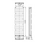Aqualine Bondi - Sèche-serviettes 600x1510 mm, 810 W, anthracite DC445T