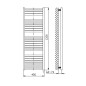 Aqualine Chauffage - Sèche-serviettes Tondi-E 450x1330 mm, 500 W, noir mat DE476T Aqualine Chauffage - Sèche-serviettes Tondi-E 450x1330 mm, 500 W, noir mat DE476T