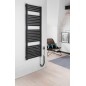 Aqualine Chauffage - Sèche-serviettes Tondi-E 450x1330 mm, 500 W, noir mat DE476T Aqualine Chauffage - Sèche-serviettes Tondi-E 450x1330 mm, 500 W, noir mat DE476T