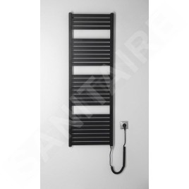Aqualine Chauffage - Sèche-serviettes Tondi-E 450x1330 mm, 500 W, noir mat DE476T