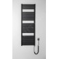 Aqualine Chauffage - Sèche-serviettes Tondi-E 450x1330 mm, 500 W, noir mat DE476T Aqualine Chauffage - Sèche-serviettes Tondi-E 450x1330 mm, 500 W, noir mat DE476T