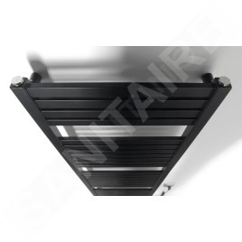 Aqualine Chauffage - Sèche-serviettes Tondi-E 450x1330 mm, 500 W, noir mat DE476T