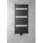 Aqualine Chauffage - Sèche-serviettes Tondi 600x1330 cm, connexion centrale, noir mat DT486T Aqualine Chauffage - Sèche-serviettes Tondi 600x1330 cm, connexion centrale, noir mat DT486T